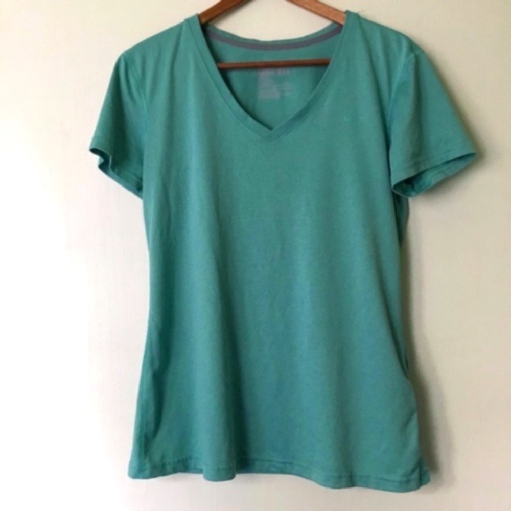 Nike // Teal V Neck Dry Fit Running SS Shirt size medium z26